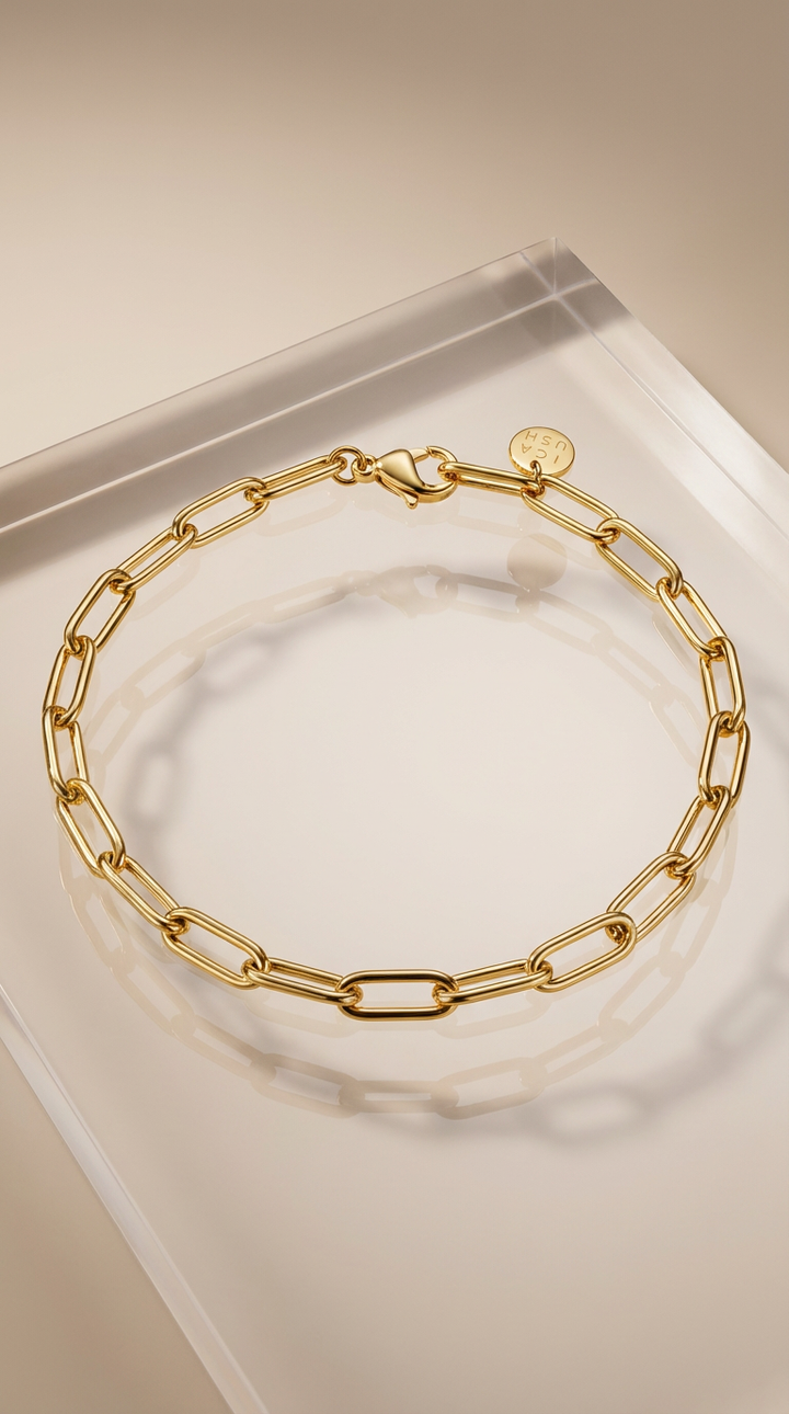 Charlotte - Pulseira de Corrente Dourada