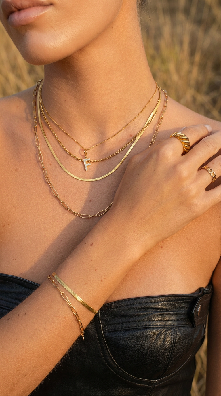 Charlotte - Pulseira de Corrente Dourada