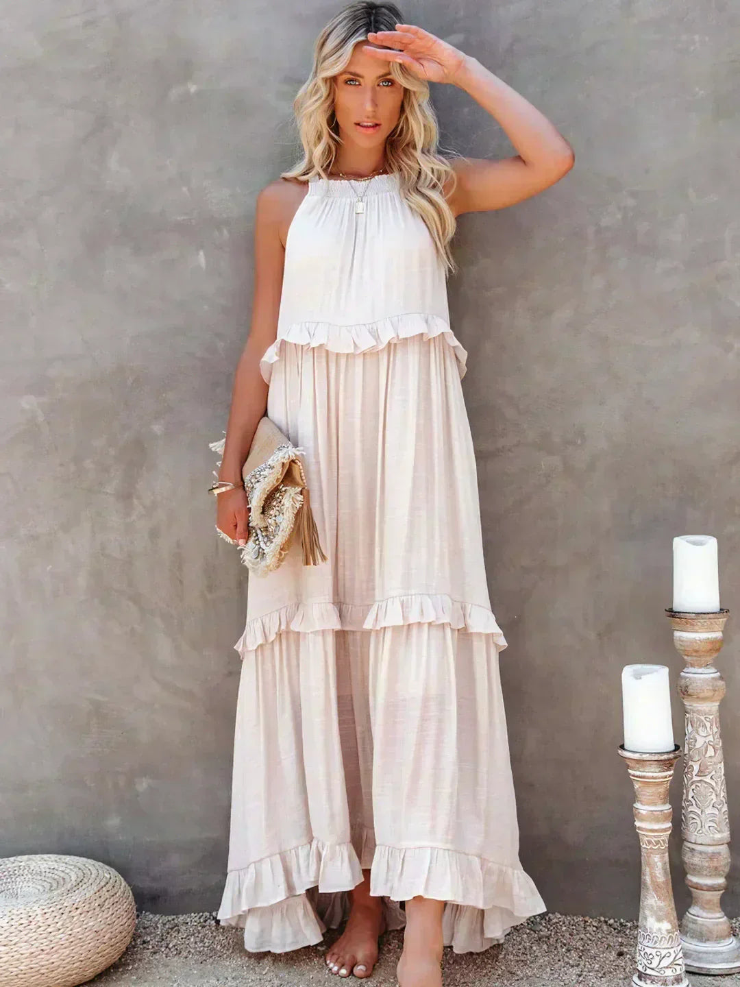 Coral - Vestido Longo