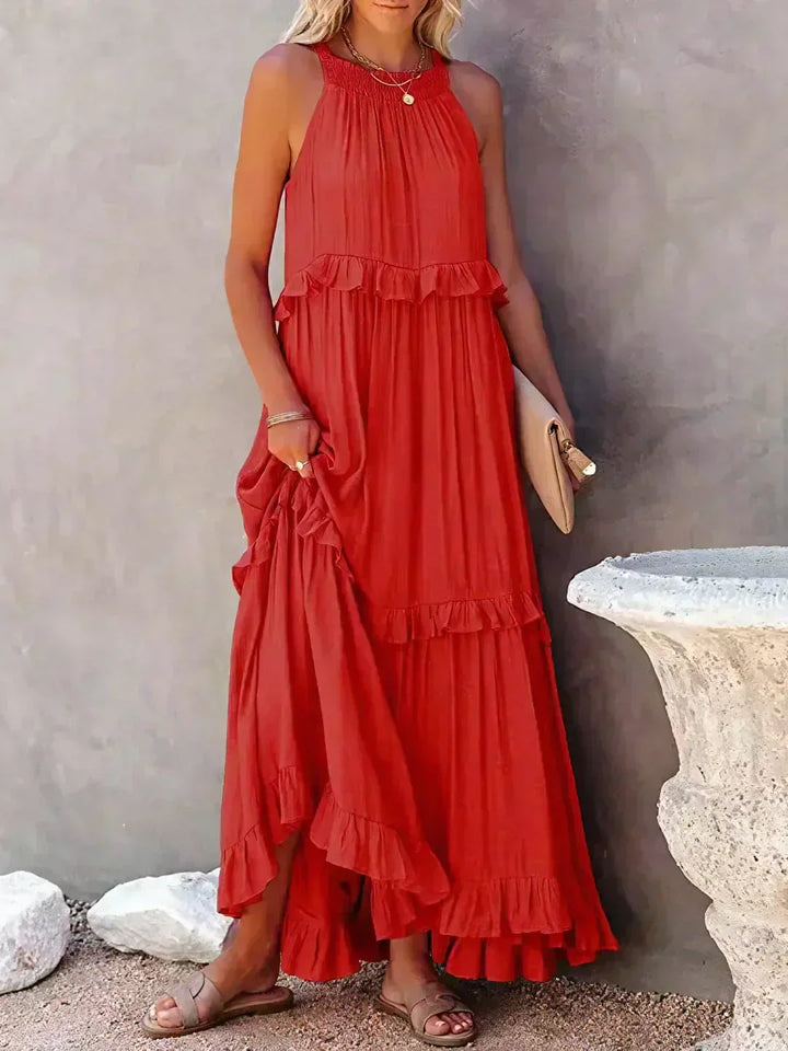 Coral - Vestido Longo