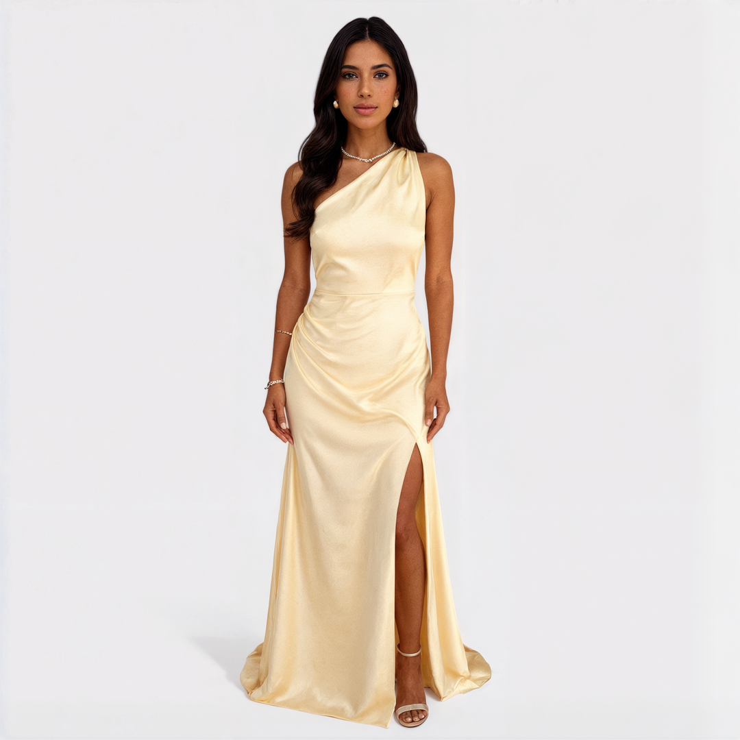 Aurélia - Vestido comprido de cetim