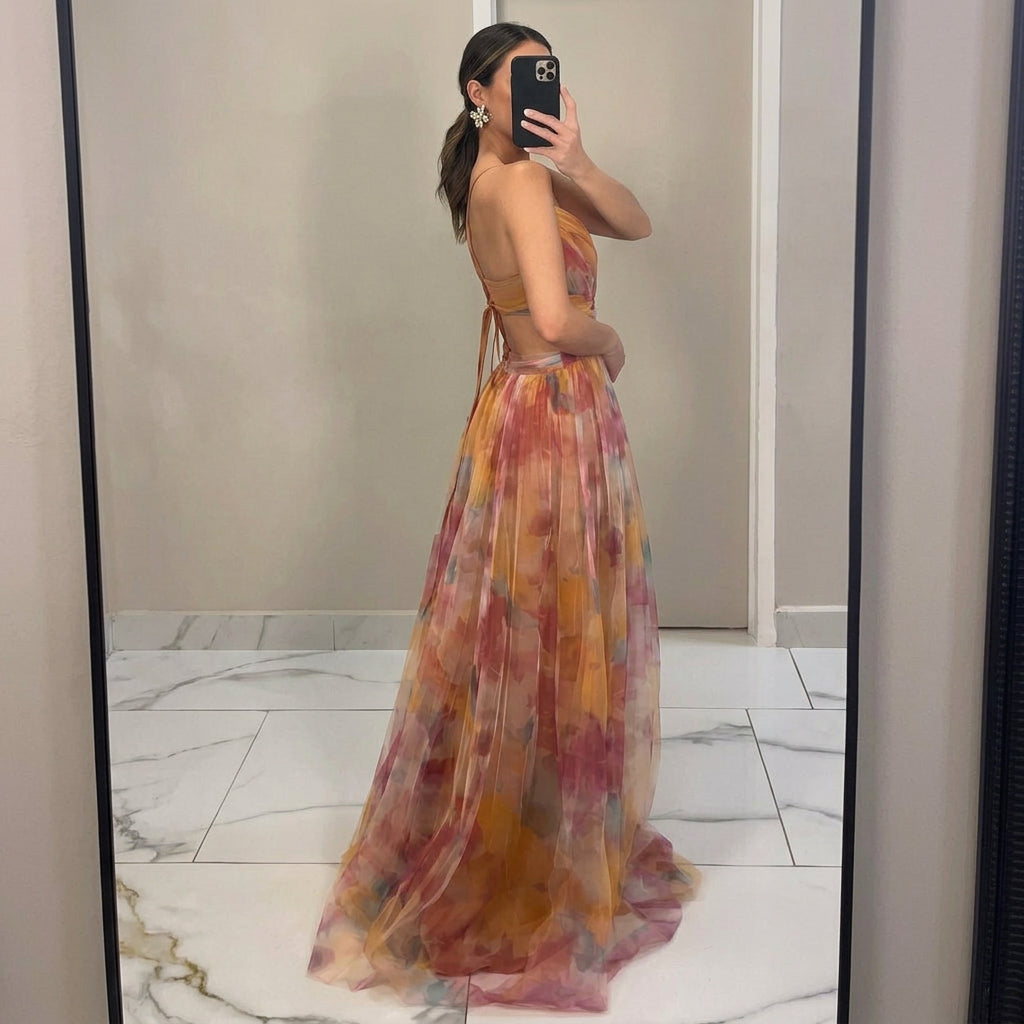 Margarida - Vestido Maxi com Estampado Floral