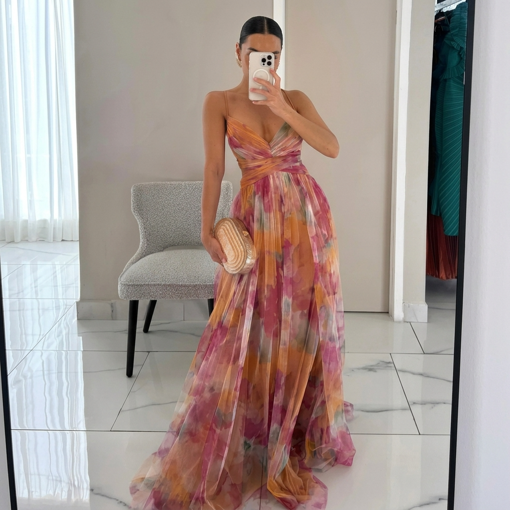 Margarida - Vestido Maxi com Estampado Floral