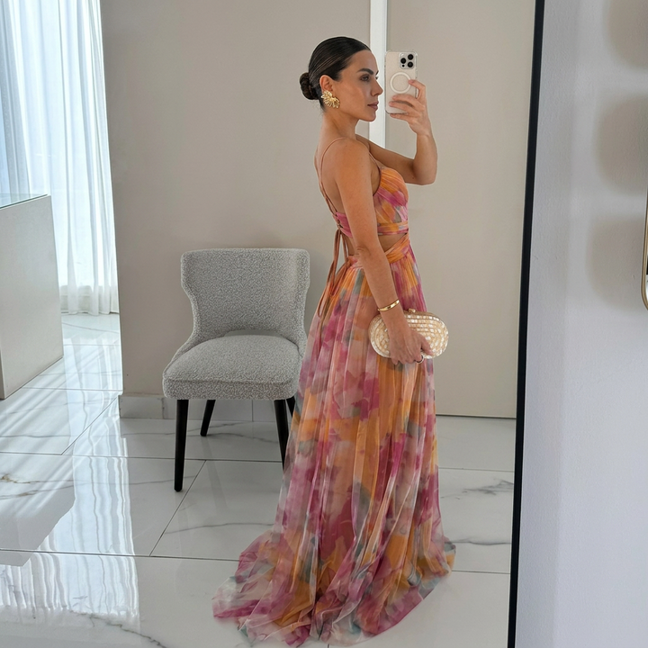 Margarida - Vestido Maxi com Estampado Floral