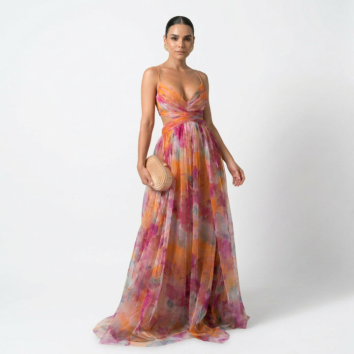 Margarida - Vestido Maxi com Estampado Floral