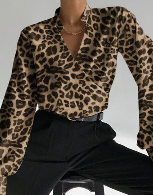 Camisa com Decote em V Tiara