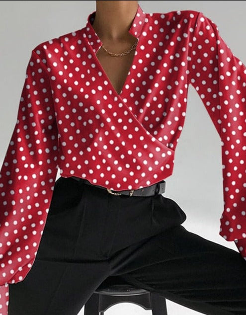 Camisa com Decote em V Tiara