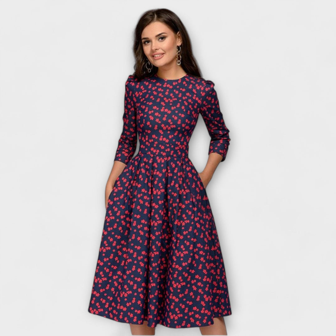 Carolina - Vestido elegante pelo joelho