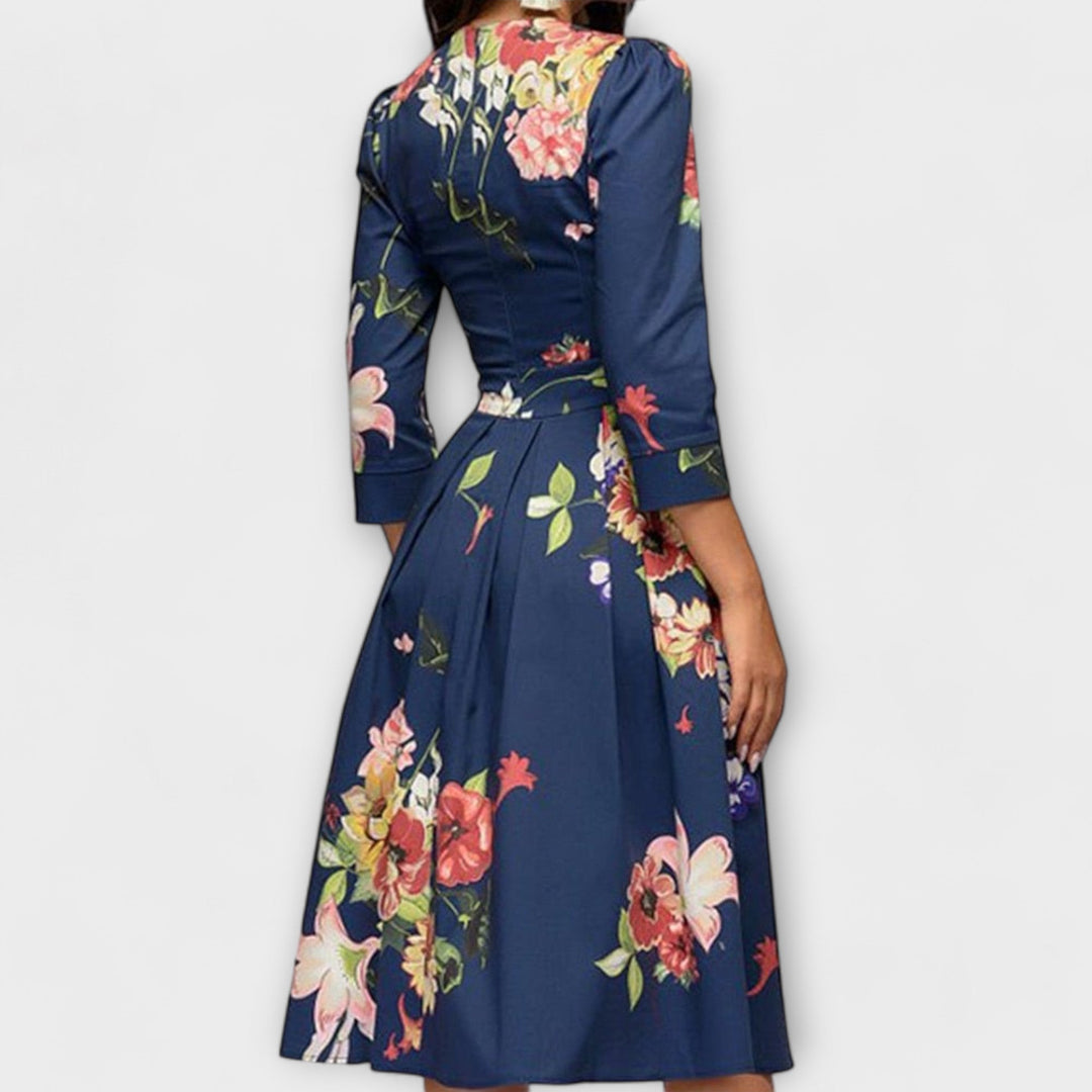 Carolina - Vestido elegante pelo joelho