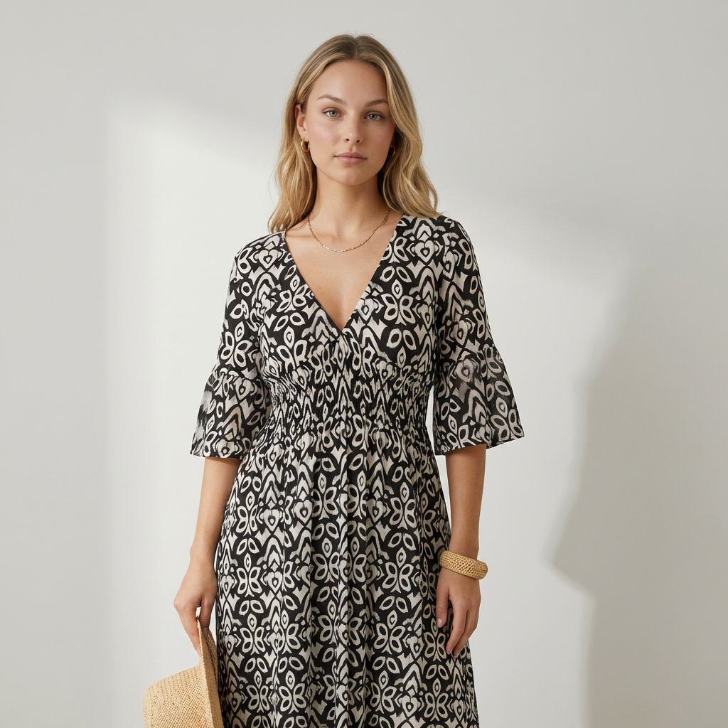 Valentina - Vestido Midi Estampado